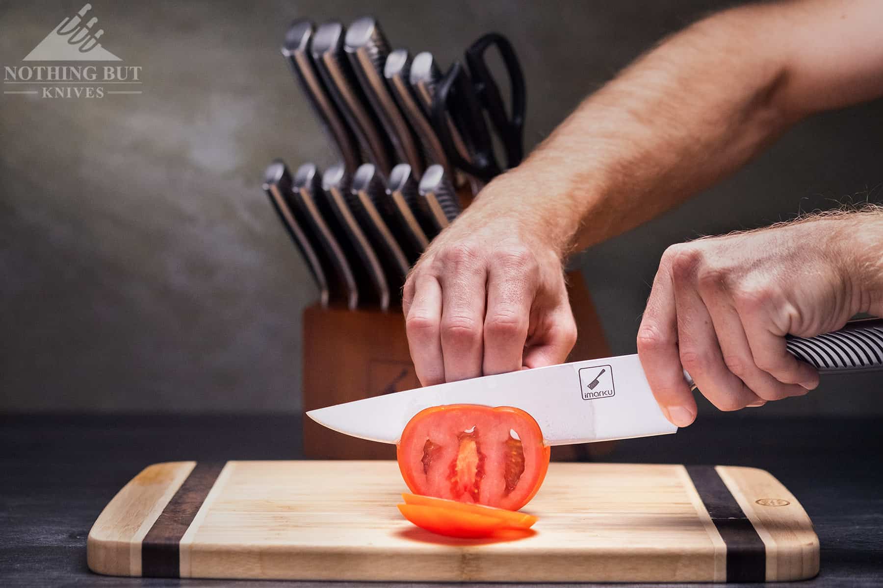iMarku Knife Sets for Kitchen with Block, imarku Knife Set 15-Pieces High  Carbon German Steel