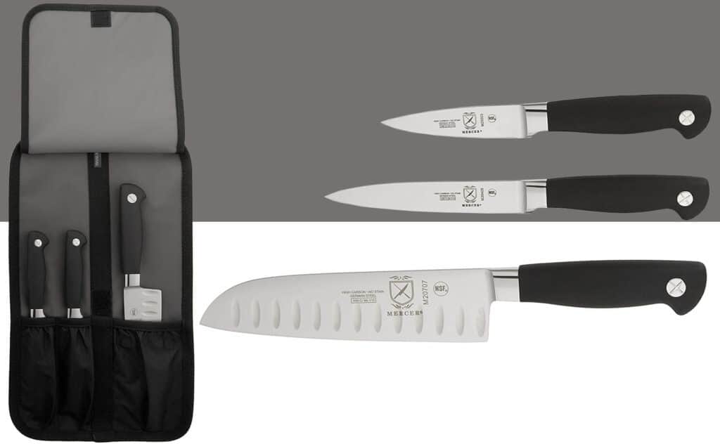 BIGSUNNY Knife Set, Kitchen Knife Set with Pakkawood Handle, Sharp  Stainless Steel Knives Set, Modern Butcher Block Knife Sets
