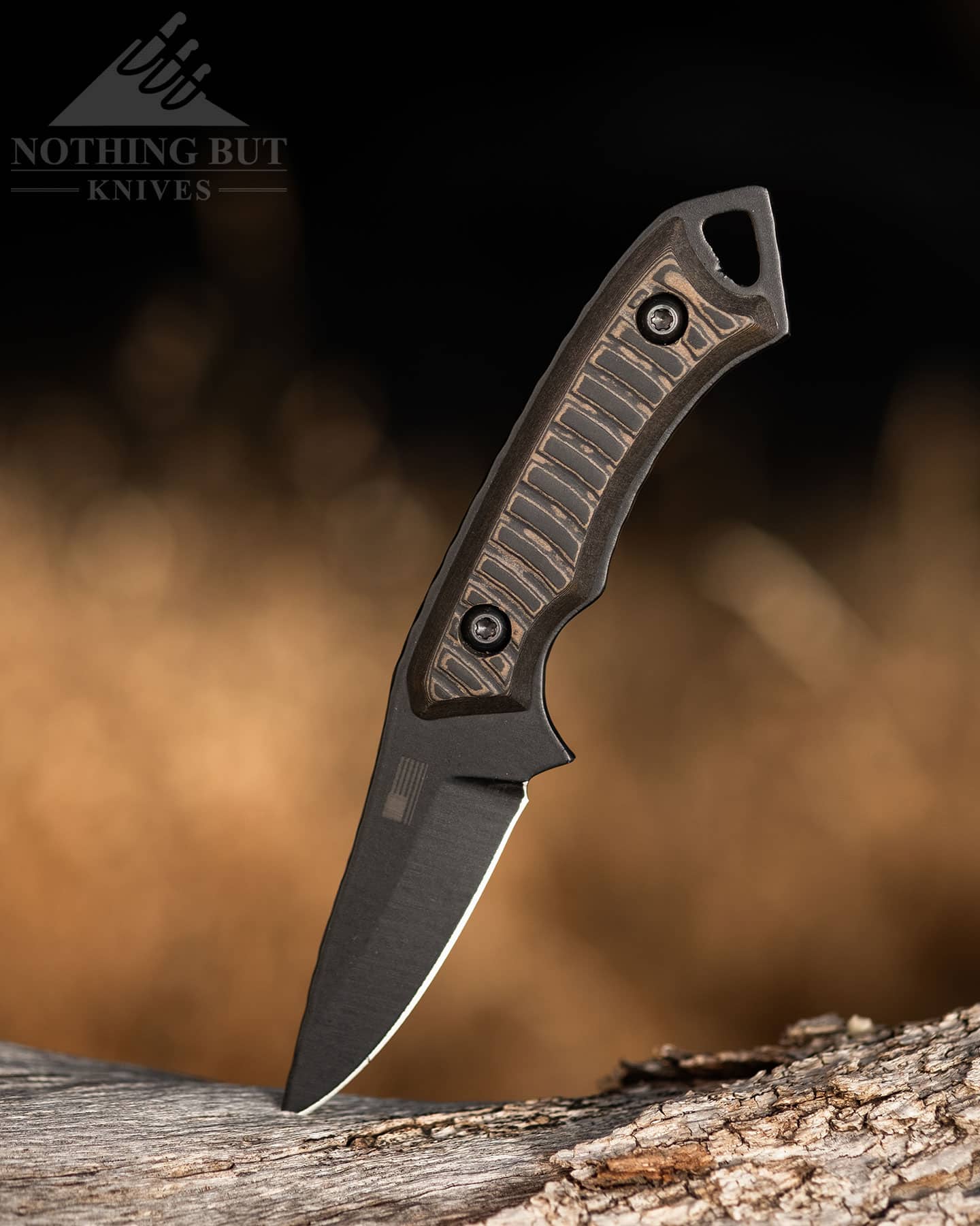 Custom USA Brown Leather Fixed 3 Blade Dagger Knife Boot Belt