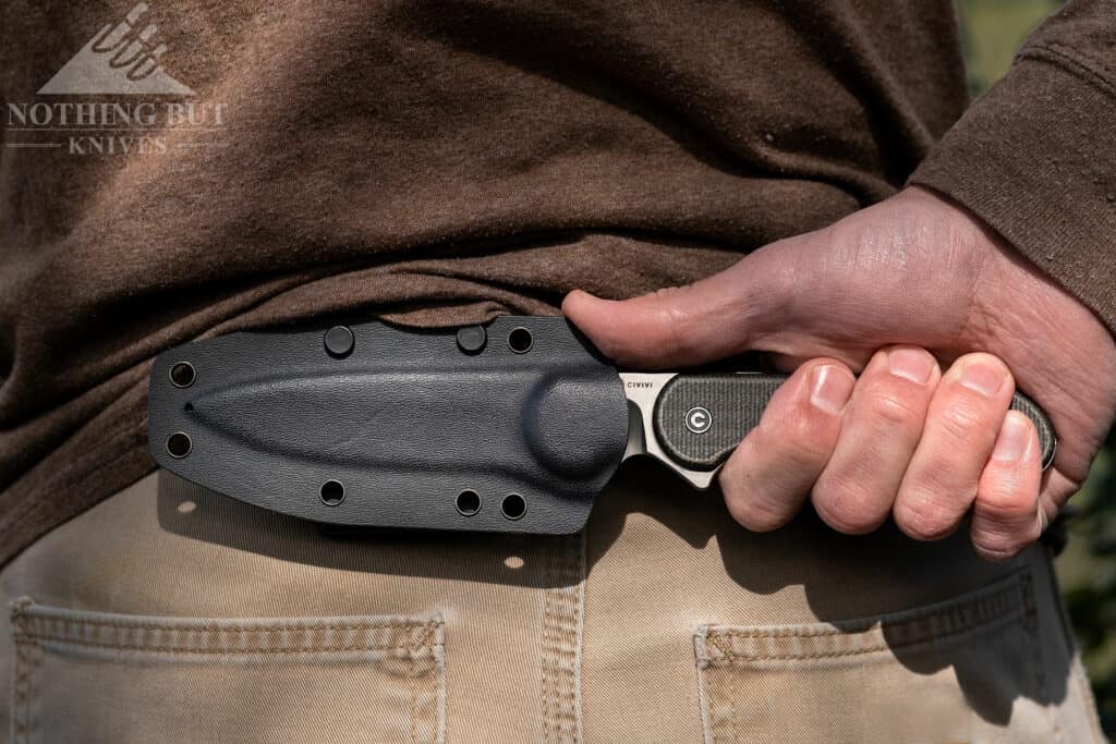 low profile knife with thigh sheath for women : r/knives