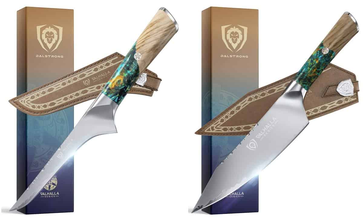 DALSTRONG Delta Wolf Series Santoku Knife 7 Bundled with Delta  Wolf Series Paring Knife 4 with PU Leather Sheath - Black Titanium Nitride  Coating - G10 Camo Handle: Home & Kitchen