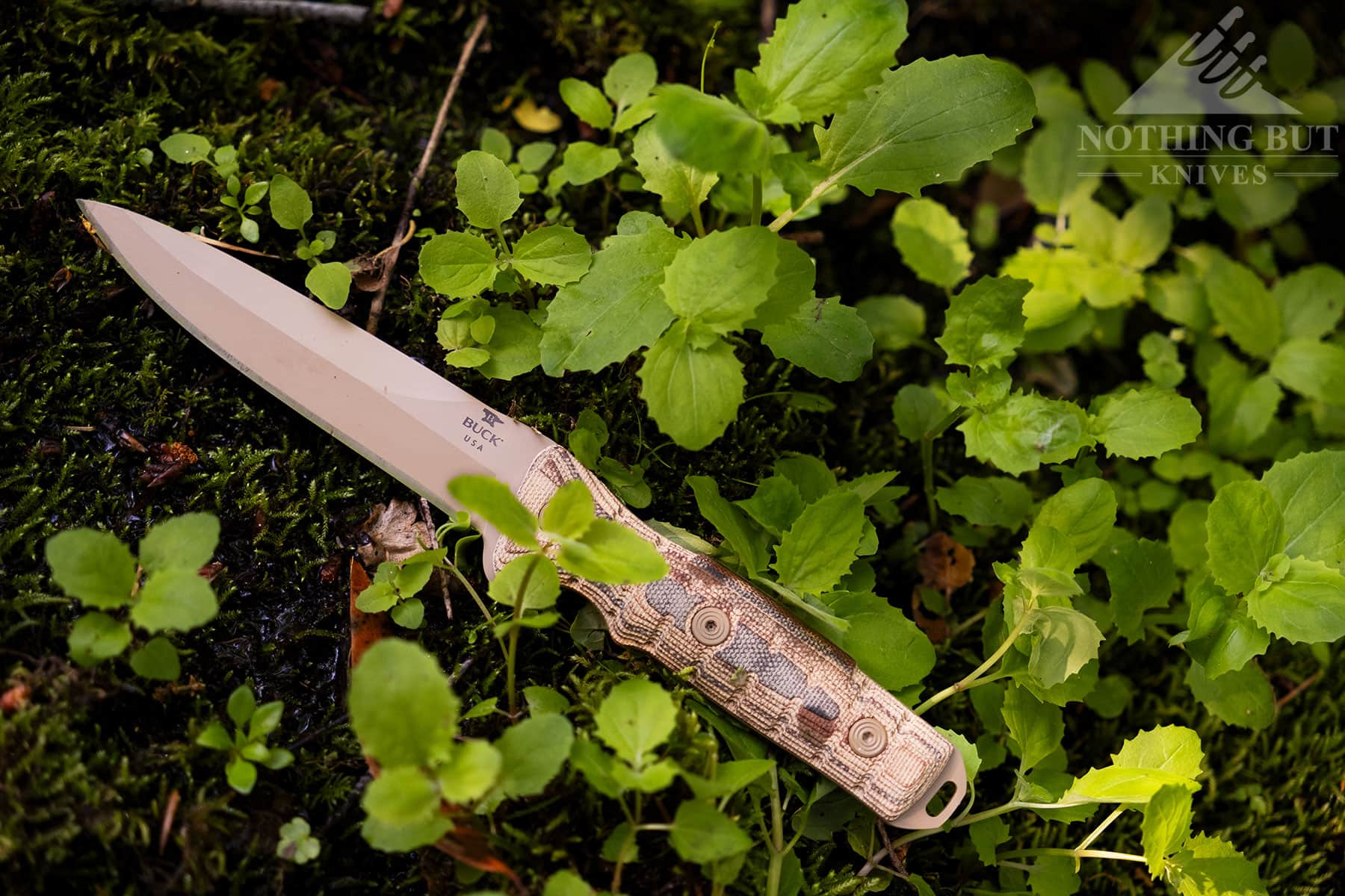In the green with the Buck Ground Compat Knife.