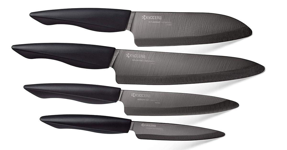 Ceramic Knives Set with Covers - 6 Pcs - Black – Vosknife