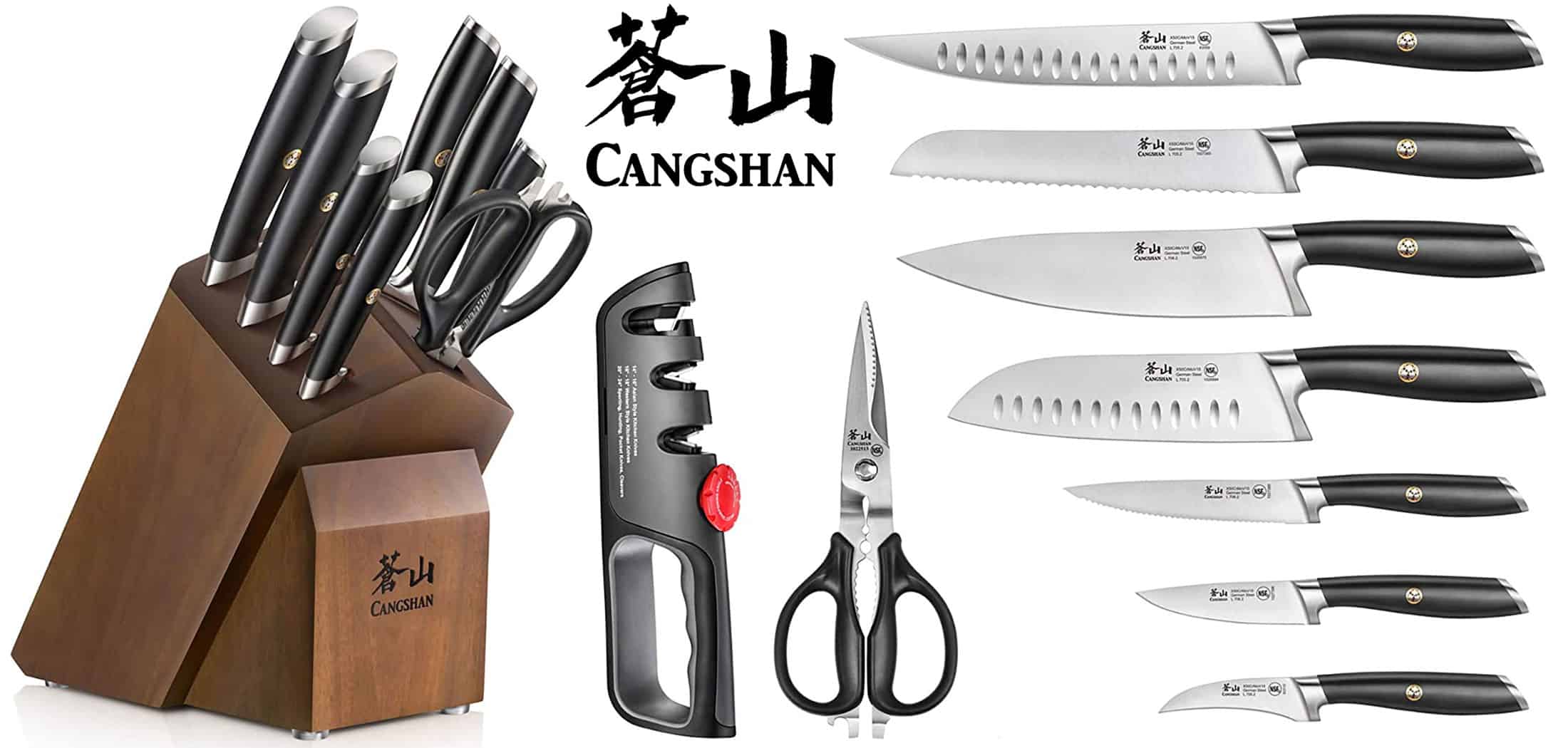 8 pcs Professional Stainless Steel Kitchen Knife Set With Block – Knife  Depot Co.