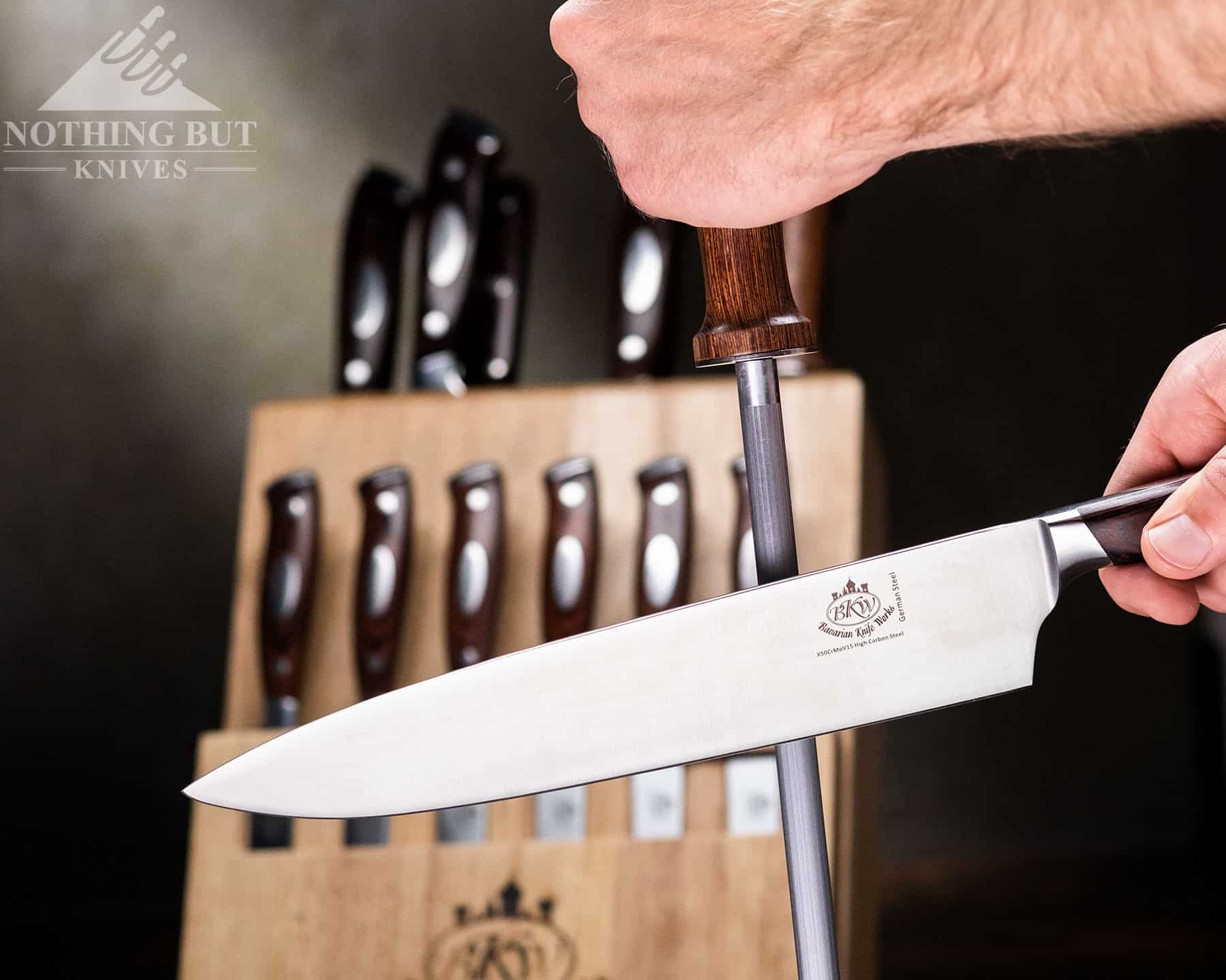 Bavarian Edge Knife Sharpener - Effortless Sharpener for Kitchen, Outdoor  Knives