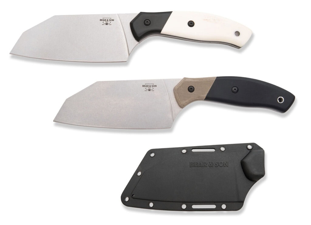 There are two models of the new cleaver from Bear & Son. 